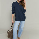 Tate Oversized Henley Sweater
