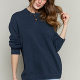 Tate Oversized Henley Sweater