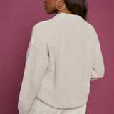Peyton Mock Neck Waffle Knit Sweater