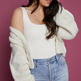 Ophelia Puff Sleeve Cable Knit Cardigan