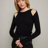Shay Cold Shoulder Fitted Sweater