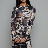 Moxie Cow Print Maxi Dress