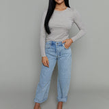 Amy Baby Rib Top - Natural Heather