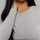 Amy Baby Rib Top - Natural Heather