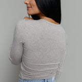 Amy Baby Rib Top - Natural Heather