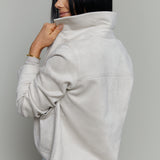 Devon Cropped Faux Suede Jacket