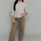 Elizabeth Ribbed Knit Cardigan - Oatmeal Heather