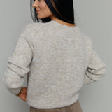 Elizabeth Ribbed Knit Cardigan - Oatmeal Heather