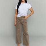 Samson High Rise Bowed Ankle Jeans - Tannin