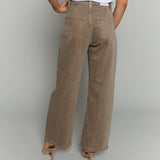 Samson High Rise Bowed Ankle Jeans - Tannin