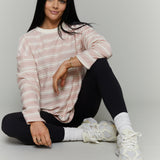 Scout Oversized Striped Knit Top - Blush