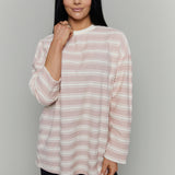 Scout Oversized Striped Knit Top - Blush
