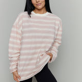 Scout Oversized Striped Knit Top - Blush