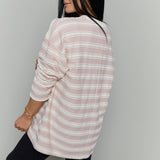 Scout Oversized Striped Knit Top - Blush