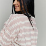 Scout Oversized Striped Knit Top - Blush