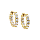 Mini Tennis Huggie Earrings