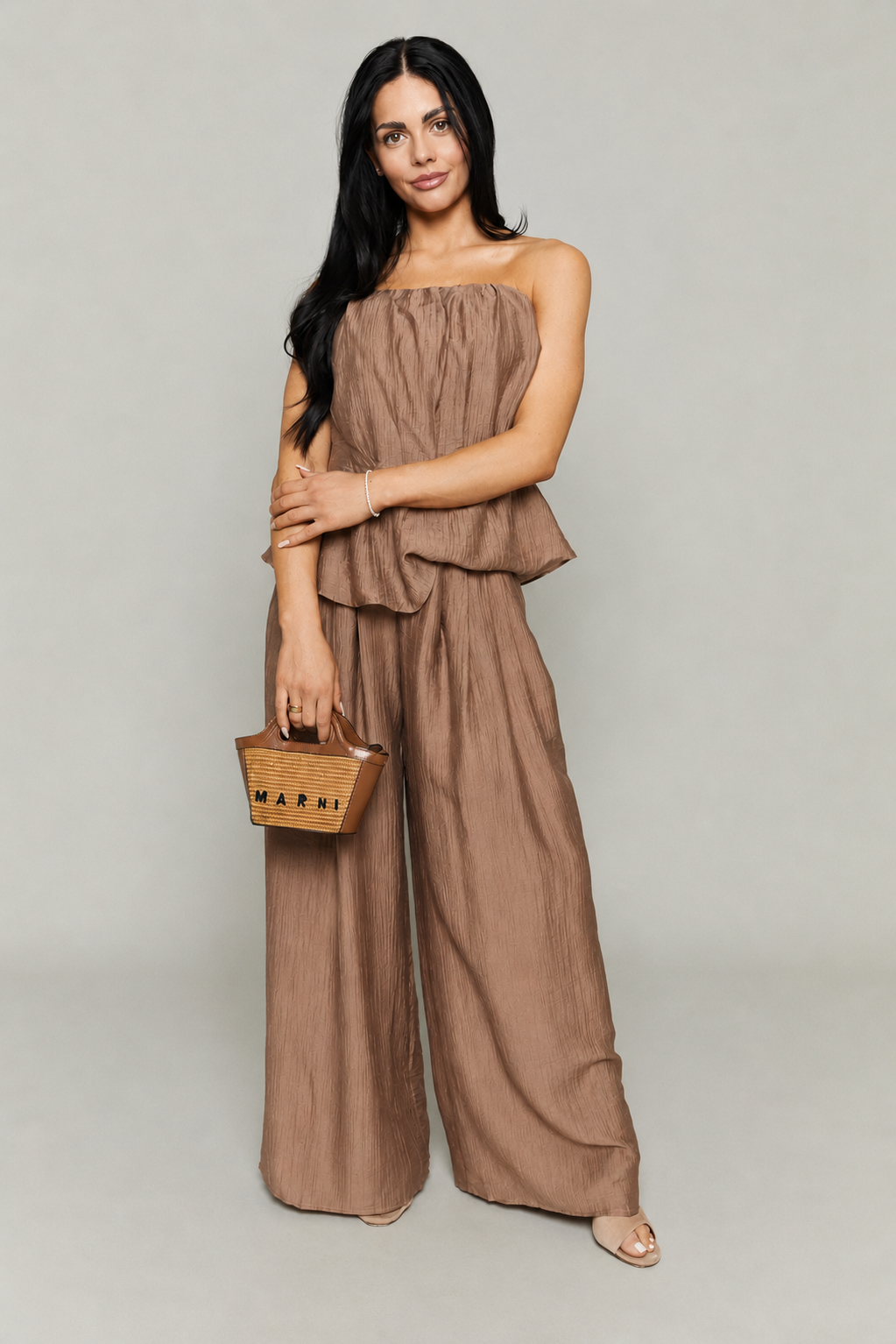 Alondra Crinkle Relaxed Wide Leg Pants