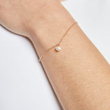 Pearl Drop Gold Bracelet