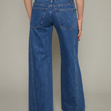 Callie Stacked Waist Wide Leg Jeans - Reflection