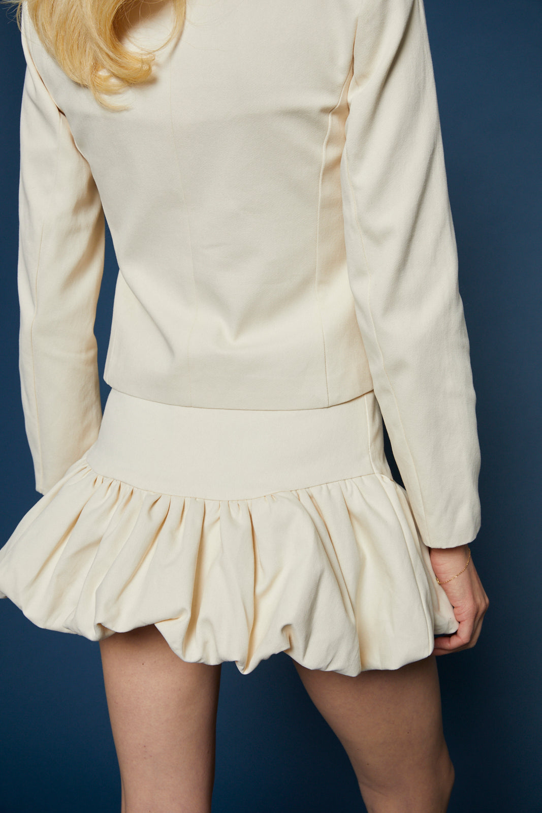 ecru] Bubble Mini Skirt