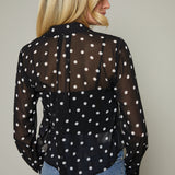 Kehlani Polka Dot Crepe Top