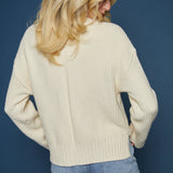 North Textured Rib Sweater - Ivory