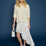 Bindi Asymmetrical Plisse Skirt
