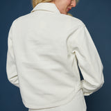 Mischa Cropped Denim Jacket - Off White