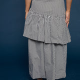Marina Tiered Ruffle Hem Midi Skirt