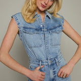 Nahla Sleeveless Barrel Leg Jumpsuit