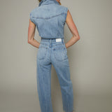 Nahla Sleeveless Barrel Leg Jumpsuit