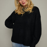 Celeste Oversized Mock Neck Sweater - Midnight
