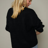Celeste Oversized Mock Neck Sweater - Midnight