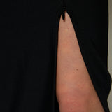 Ayla Crepe Knit Slit Front Midi Skirt