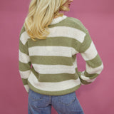 Penelope Striped Sweater - Willow