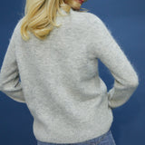 Vixen Classic Crew Sweater - Soft Grey