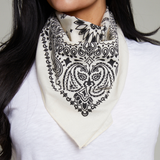 Classic Paisley Bandana - Natural Ivory