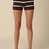 Zoie Stripe Knit Mini Shorts