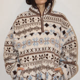Issa Oversized Fair Isle Sherpa Pullover