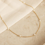 Dainty Pearl Chain Necklace