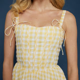 Meadow Gingham Corset Midi Dress