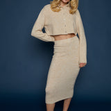Angel Cropped Turtleneck Cardigan