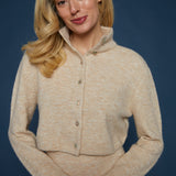 Angel Cropped Turtleneck Cardigan