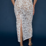 Carla Embroidered Lace Midi Skirt
