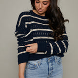 Alexandra Stripe Cropped Sweater