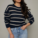 Alexandra Stripe Cropped Sweater
