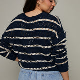 Alexandra Stripe Cropped Sweater