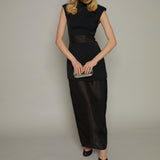 Sabrina Sleeveless Mesh Maxi Dress