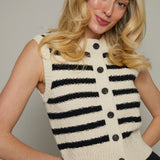 Aubriella Striped Sweater Vest