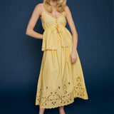 Jodi Eyelet Front Ribbon Detail Top